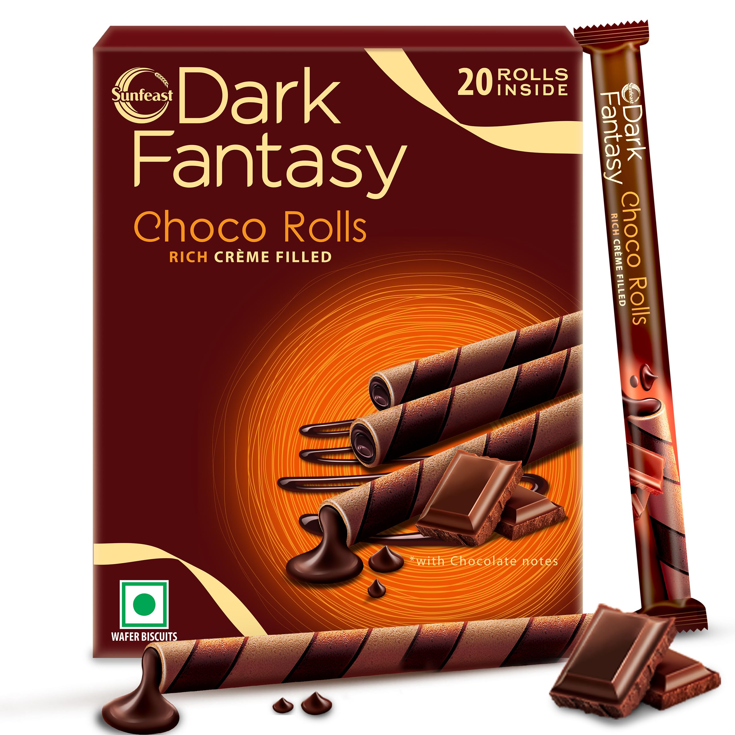 Sunfeast  Dark Fantasy choco rolls