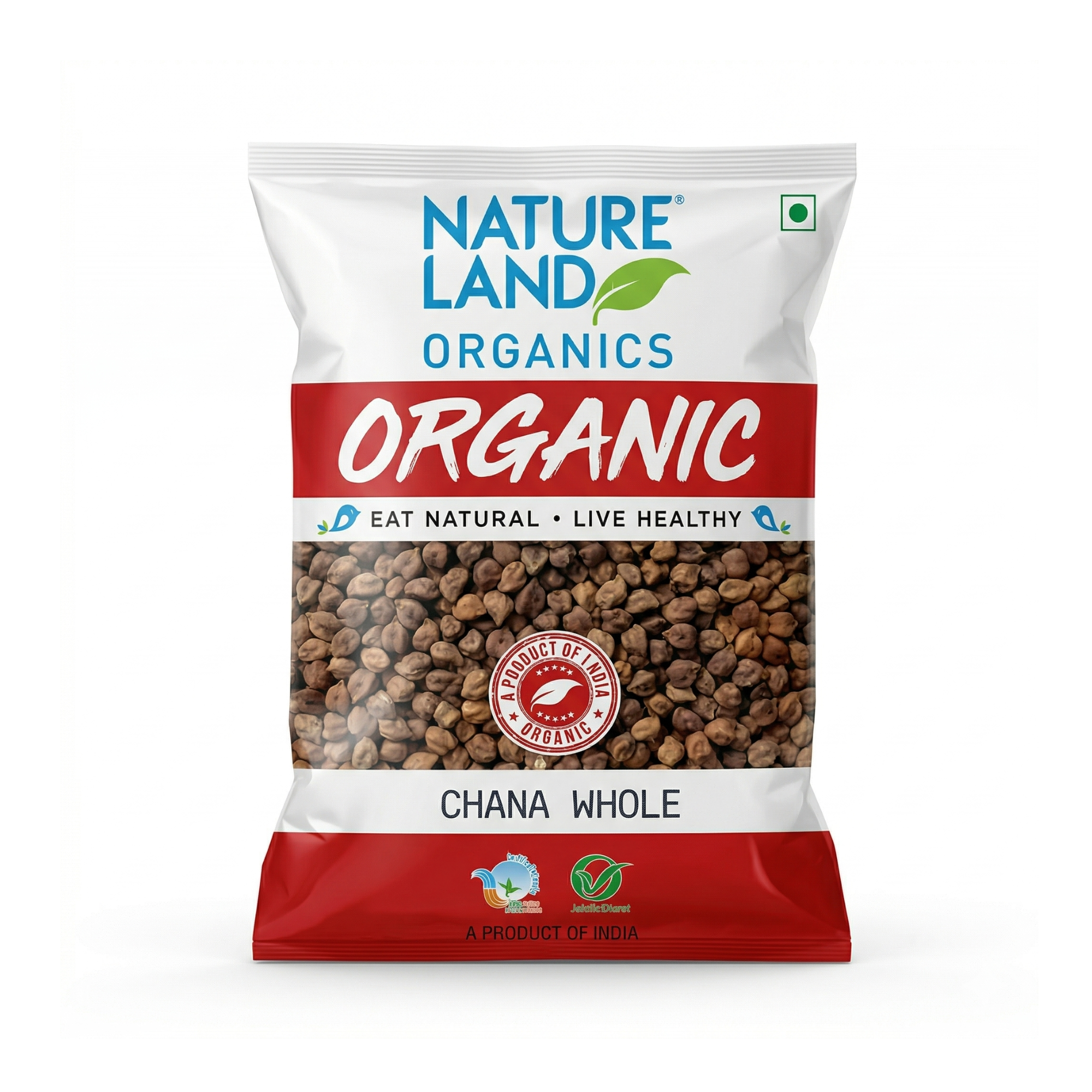 Nature Land Organics Whole Chana (Kala Chana) – 100% Organic & Natural