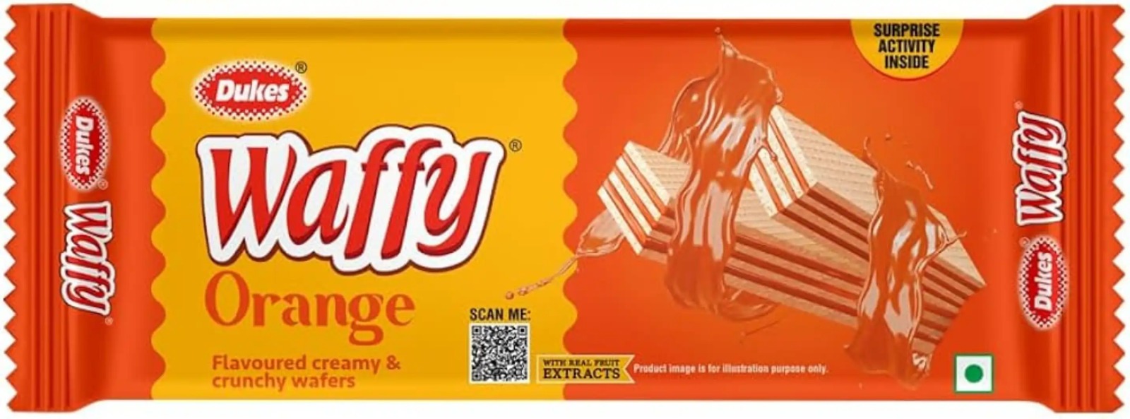 Dukes Waffy Orange Flavoured Creamy & Crunchy Wafers