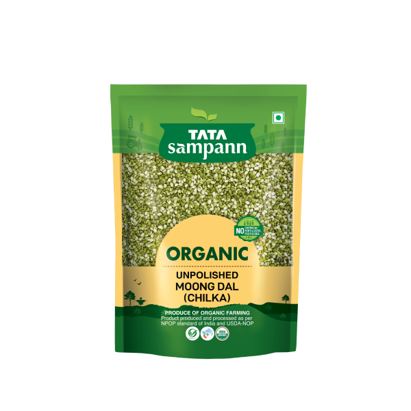 Tata Sampann Organic Unpolished Moong Dal (Chilka)