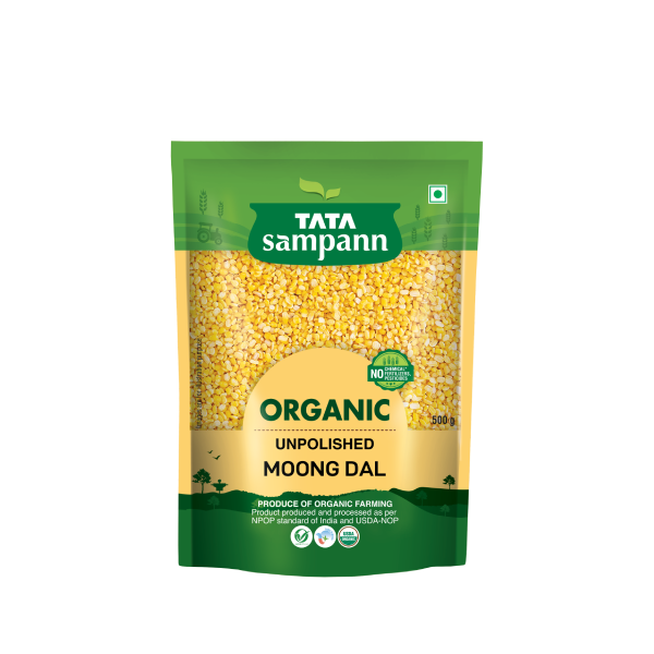 Tata Sampann Organic Unpolished Moong Dal