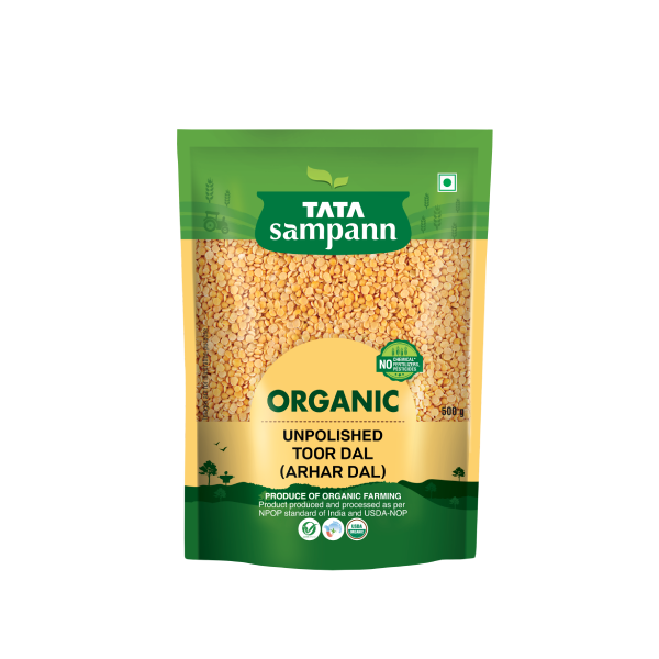 Tata Sampann Organic Unpolished Toor Dal (Arhar Dal)